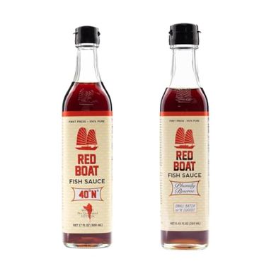 Red Boat Fish Sauce Duo: 17oz 40°N & 8.45oz 50°N Phamily Reserve
