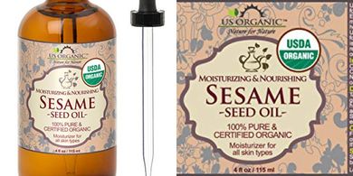 Organic Mexican Sesame Seed Oil: Cold-Pressed, Virgin, 4 oz
